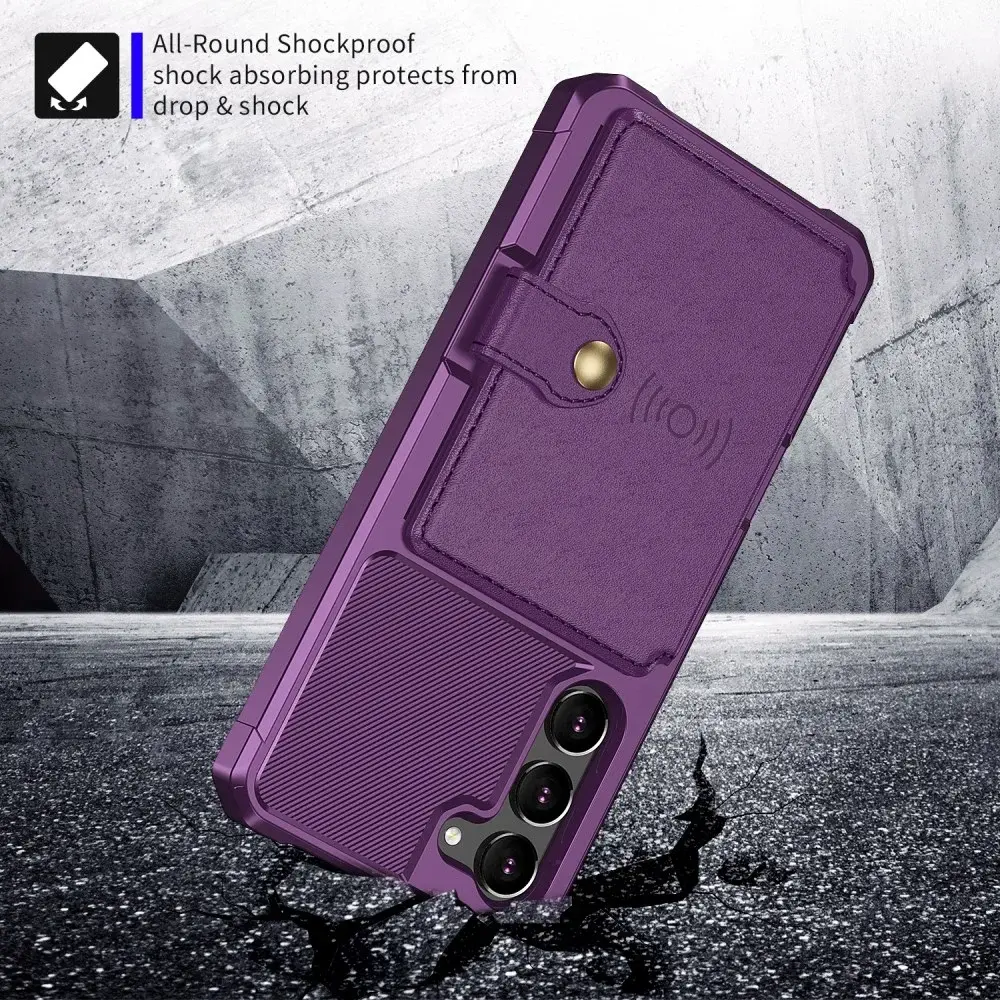Samsung Galaxy S23 3 in 1 Back Cover Portemonnee Hoesje Paars afbeelding 5