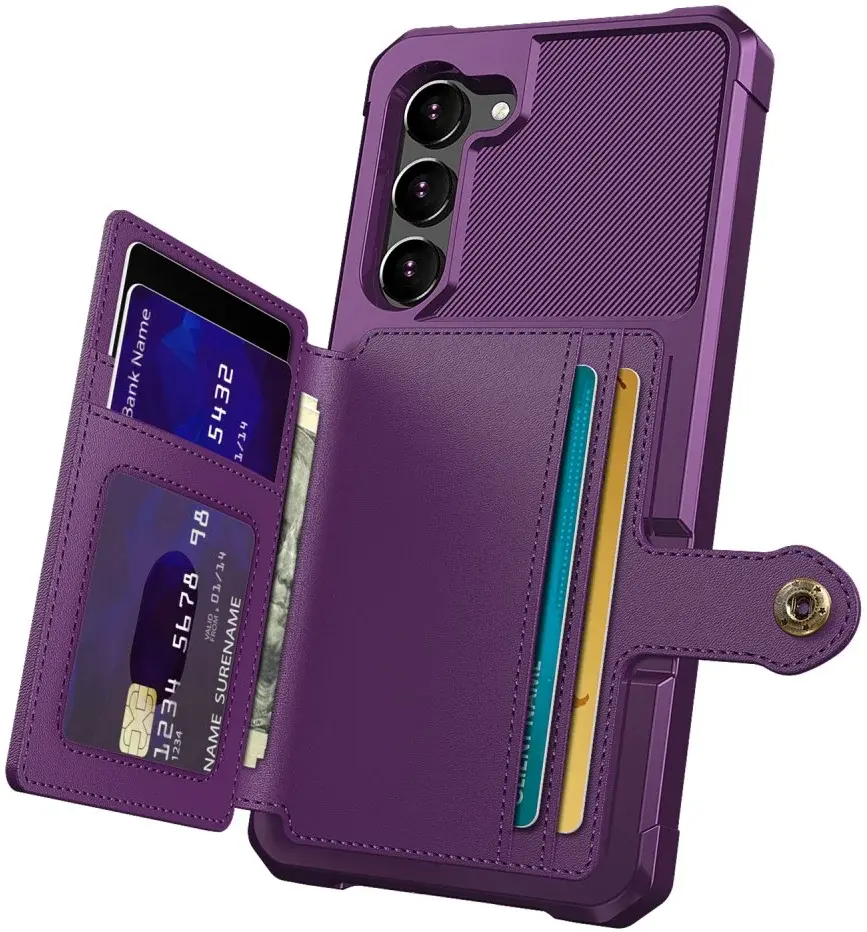 Samsung Galaxy S23 3 in 1 Back Cover Portemonnee Hoesje Paars afbeelding 9