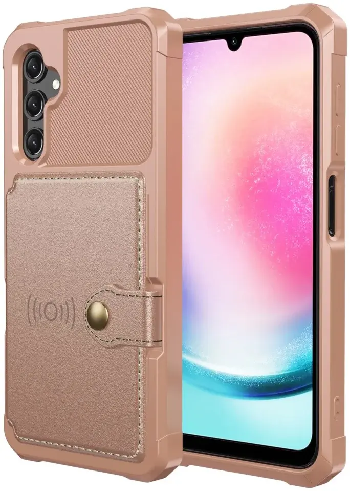 Samsung Galaxy A25 3 in 1 Back Cover Portemonnee Hoesje Roze afbeelding 2