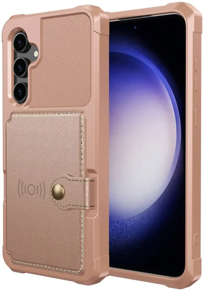Samsung Galaxy S23 FE 3 in 1 Back Cover Portemonnee Hoesje Roze afbeelding 2
