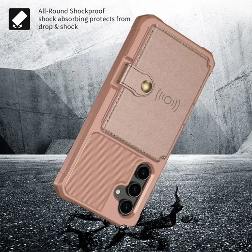 Samsung Galaxy S23 FE 3 in 1 Back Cover Portemonnee Hoesje Roze afbeelding 7