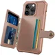 Apple iPhone 15 Pro 3 in 1 Back Cover Portemonnee Hoesje Roze afbeelding 5