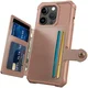Apple iPhone 15 Pro Max 3 in 1 Back Cover Portemonnee Hoesje Roze afbeelding 5