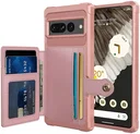Google Pixel 7 Pro 3 in 1 Back Cover Portemonnee Hoesje Roze