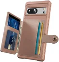 Google Pixel 8 Pro 3 in 1 Back Cover Portemonnee Hoesje Roze