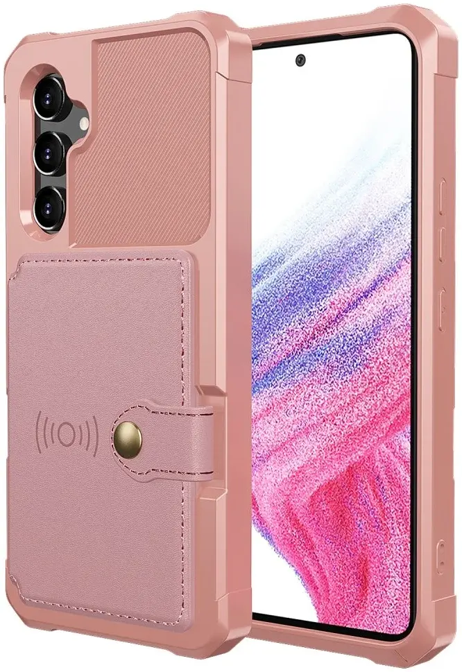 Samsung Galaxy A34 3 in 1 Back Cover Portemonnee Hoesje Roze afbeelding 2