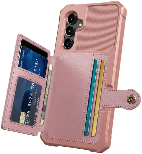 Samsung Galaxy A34 3 in 1 Back Cover Portemonnee Hoesje Roze afbeelding 9