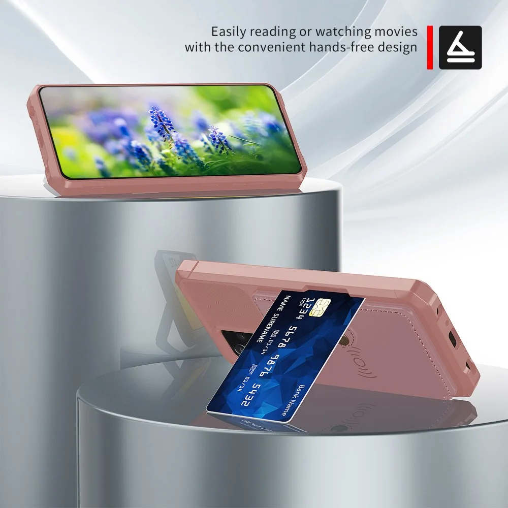 Samsung Galaxy A52 / A52S 3 in 1 Back Cover Portemonnee Hoesje Roze afbeelding 8