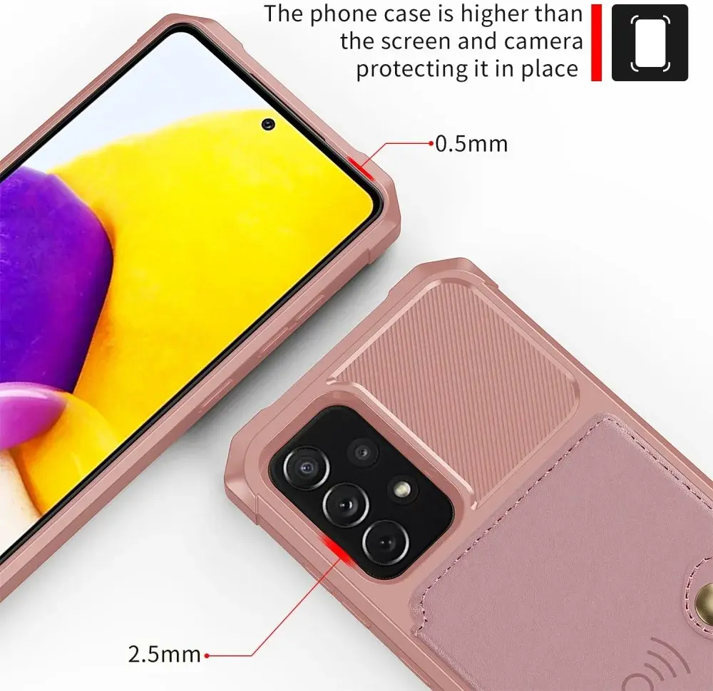 Samsung Galaxy A53 3 in 1 Back Cover Portemonnee Hoesje Roze afbeelding 9