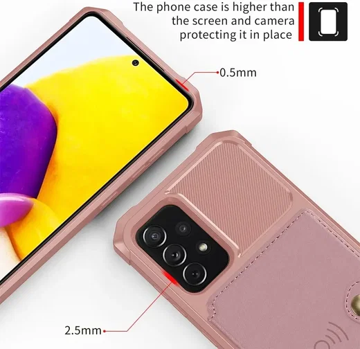Samsung Galaxy A53 3 in 1 Back Cover Portemonnee Hoesje Roze afbeelding 9