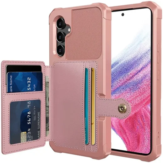 Samsung Galaxy A54 3 in 1 Back Cover Portemonnee Hoesje Roze afbeelding 1