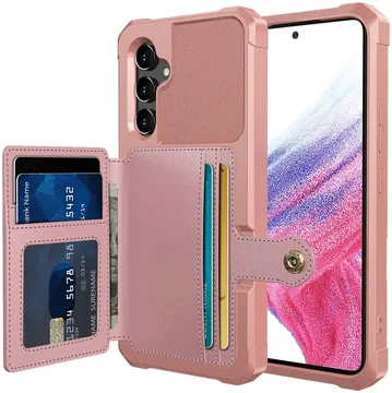 Samsung Galaxy A54 3 in 1 Back Cover Portemonnee Hoesje Roze