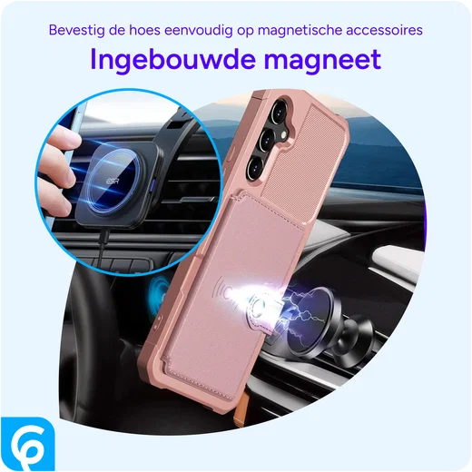 Samsung Galaxy A54 3 in 1 Back Cover Portemonnee Hoesje Roze afbeelding 10