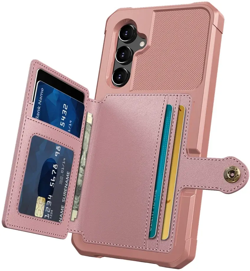 Samsung Galaxy A54 3 in 1 Back Cover Portemonnee Hoesje Roze afbeelding 2