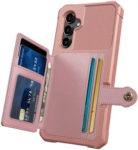Samsung Galaxy A54 3 in 1 Back Cover Portemonnee Hoesje Roze afbeelding 2