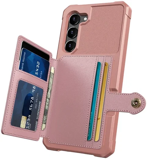 Samsung Galaxy S23 3 in 1 Back Cover Portemonnee Hoesje Roze afbeelding 9
