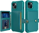 Apple iPhone 15 3 in 1 Back Cover Portemonnee Hoesje Groen