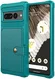 Google Pixel 7 Pro 3 in 1 Back Cover Portemonnee Hoesje Groen afbeelding 2