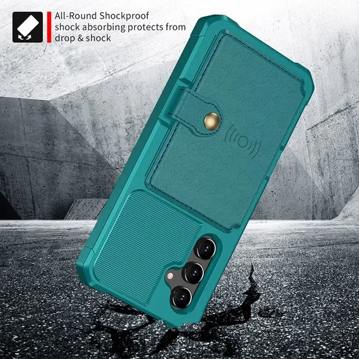 Samsung Galaxy A34 3 in 1 Back Cover Portemonnee Hoesje Groen afbeelding 6
