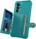 Samsung Galaxy A34 3 in 1 Back Cover Portemonnee Hoesje Groen afbeelding 2