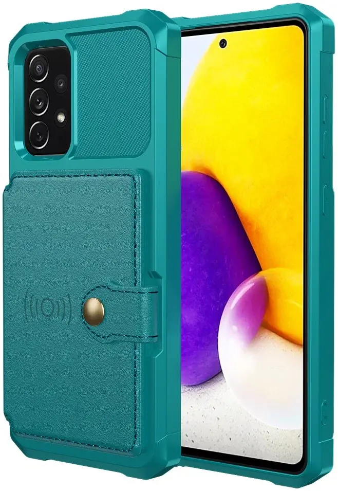Samsung Galaxy A52 / A52S 3 in 1 Back Cover Portemonnee Hoesje Groen afbeelding 9