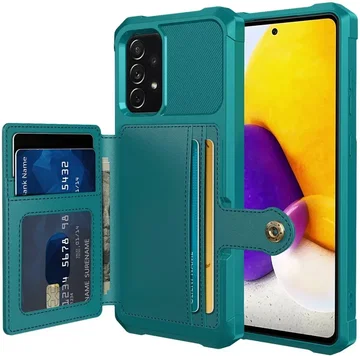 Samsung Galaxy A53 3 in 1 Back Cover Portemonnee Hoesje Groen