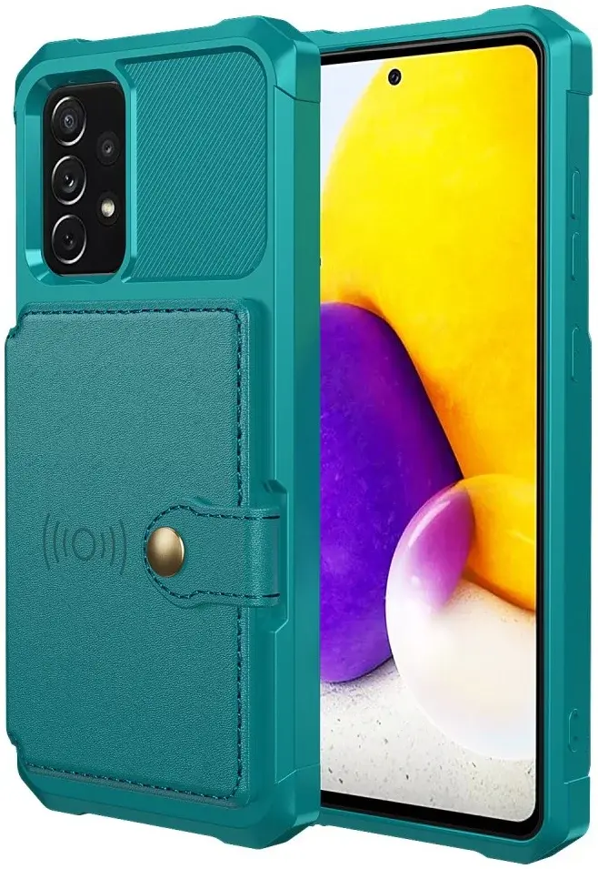 Samsung Galaxy A53 3 in 1 Back Cover Portemonnee Hoesje Groen afbeelding 2