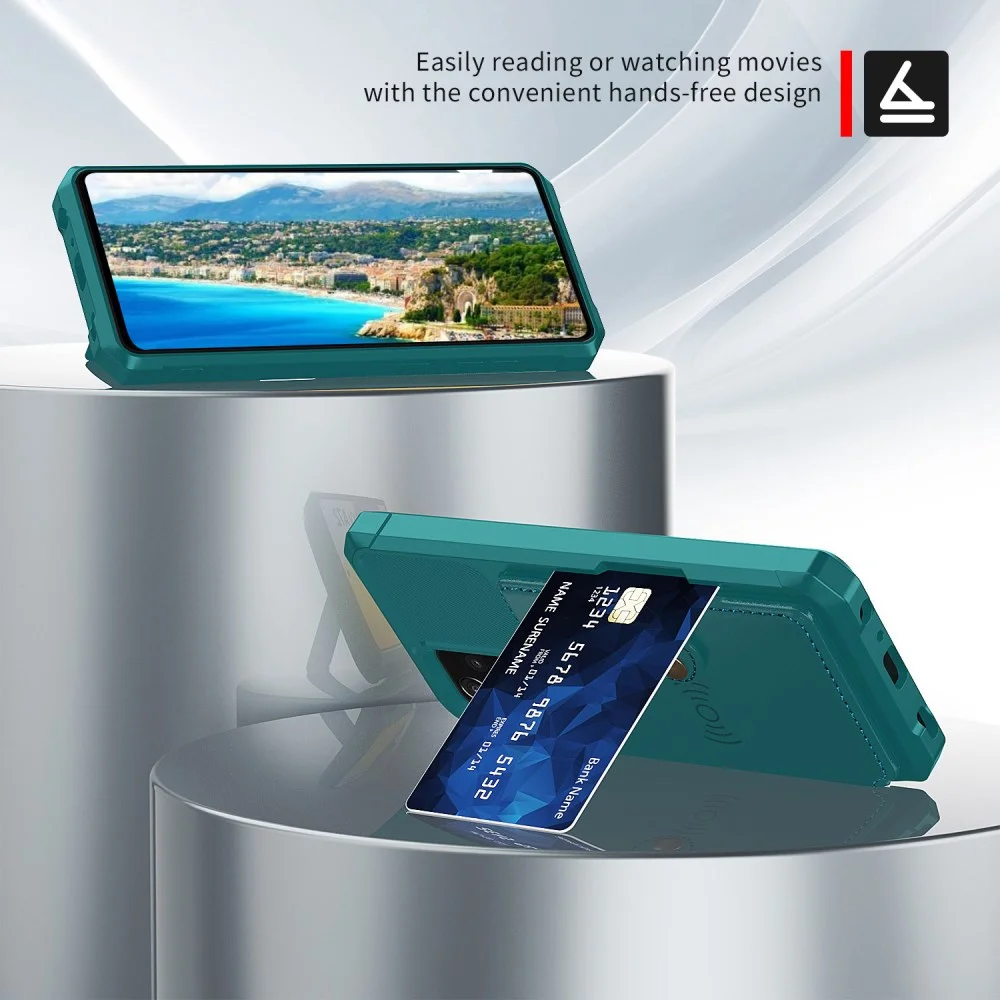 Samsung Galaxy A53 3 in 1 Back Cover Portemonnee Hoesje Groen afbeelding 7