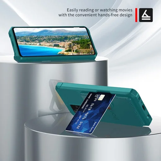 Samsung Galaxy A53 3 in 1 Back Cover Portemonnee Hoesje Groen afbeelding 7