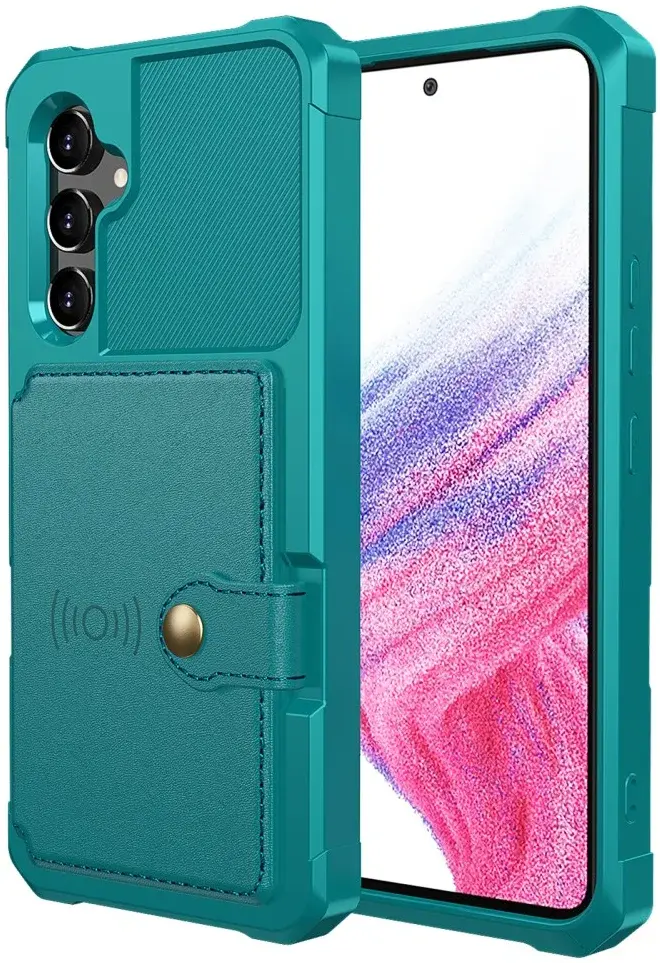 Samsung Galaxy A54 3 in 1 Back Cover Portemonnee Hoesje Groen afbeelding 2