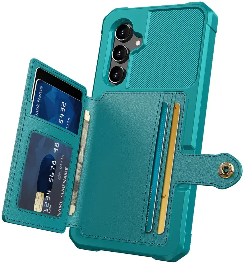 Samsung Galaxy A54 3 in 1 Back Cover Portemonnee Hoesje Groen afbeelding 3