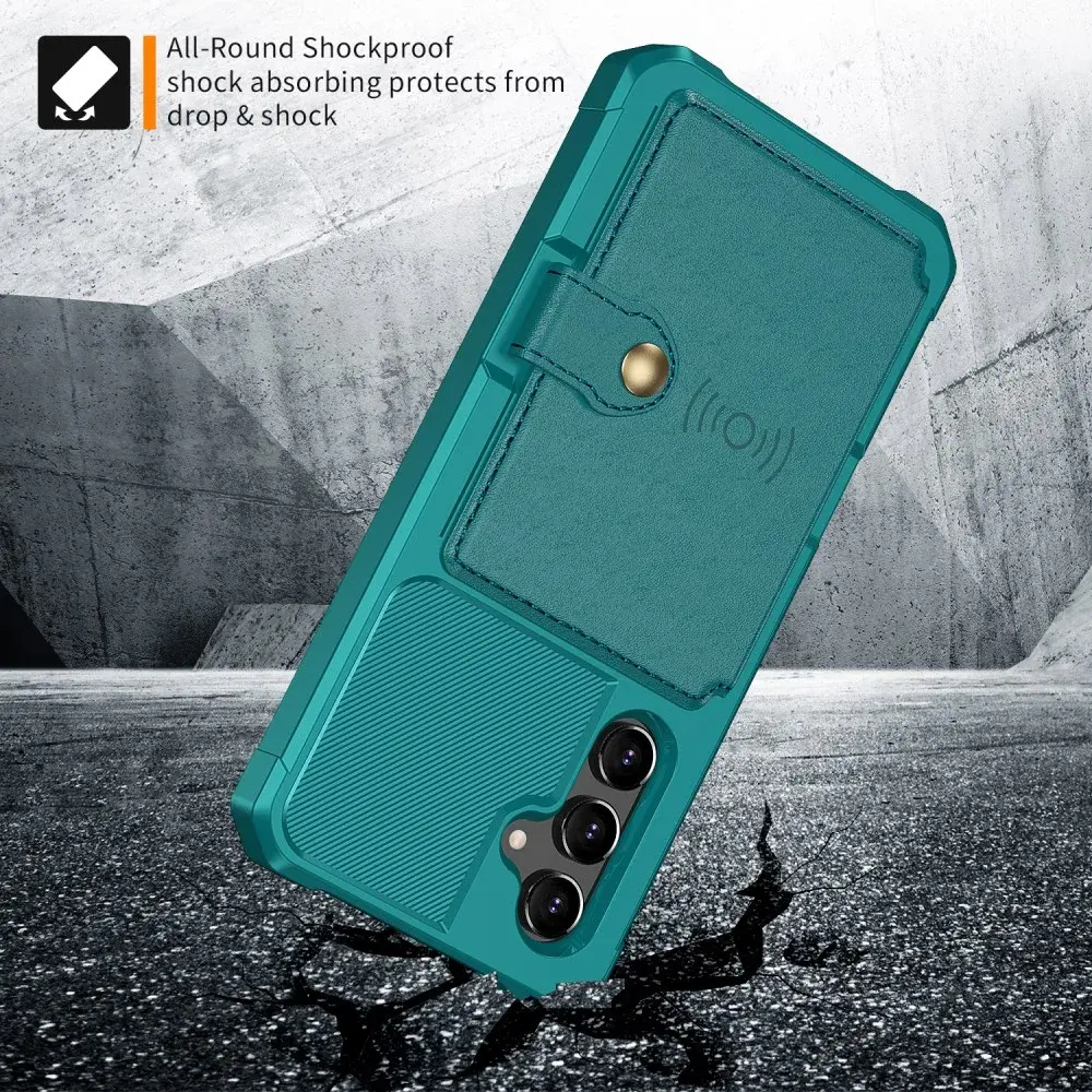 Samsung Galaxy A54 3 in 1 Back Cover Portemonnee Hoesje Groen afbeelding 5