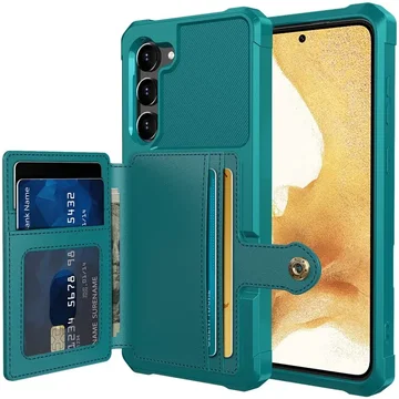 Samsung Galaxy S23 3 in 1 Back Cover Portemonnee Hoesje Groen