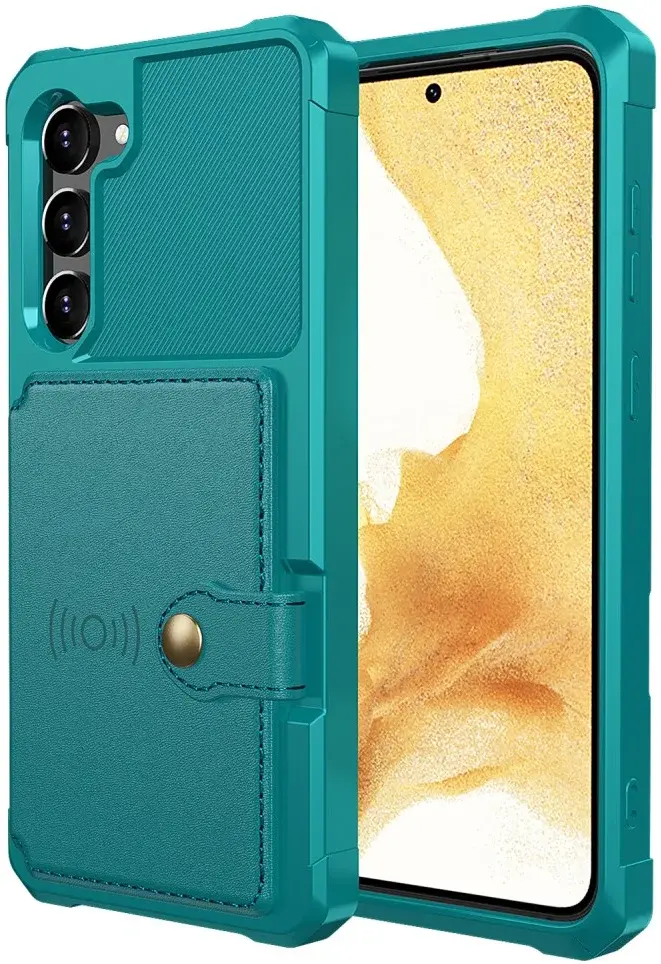 Samsung Galaxy S23 3 in 1 Back Cover Portemonnee Hoesje Groen afbeelding 2
