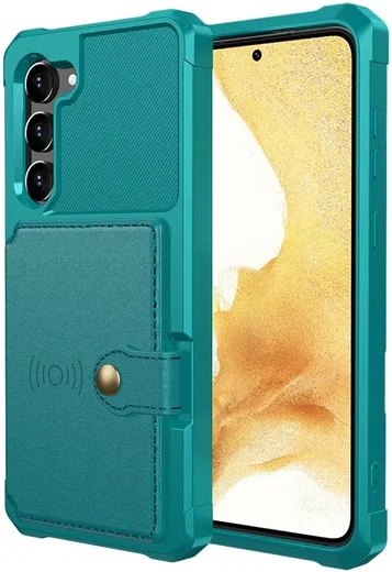 Samsung Galaxy S23 3 in 1 Back Cover Portemonnee Hoesje Groen afbeelding 2