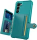 Samsung S23 Plus 3 in 1 Back Cover Portemonnee Hoesje Groen afbeelding 3