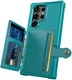 Samsung Galaxy S23 Ultra 3 in 1 Back Cover Portemonnee Hoesje Groen afbeelding 9