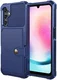 Samsung Galaxy A25 3 in 1 Back Cover Portemonnee Hoesje Donkerblauw afbeelding 2