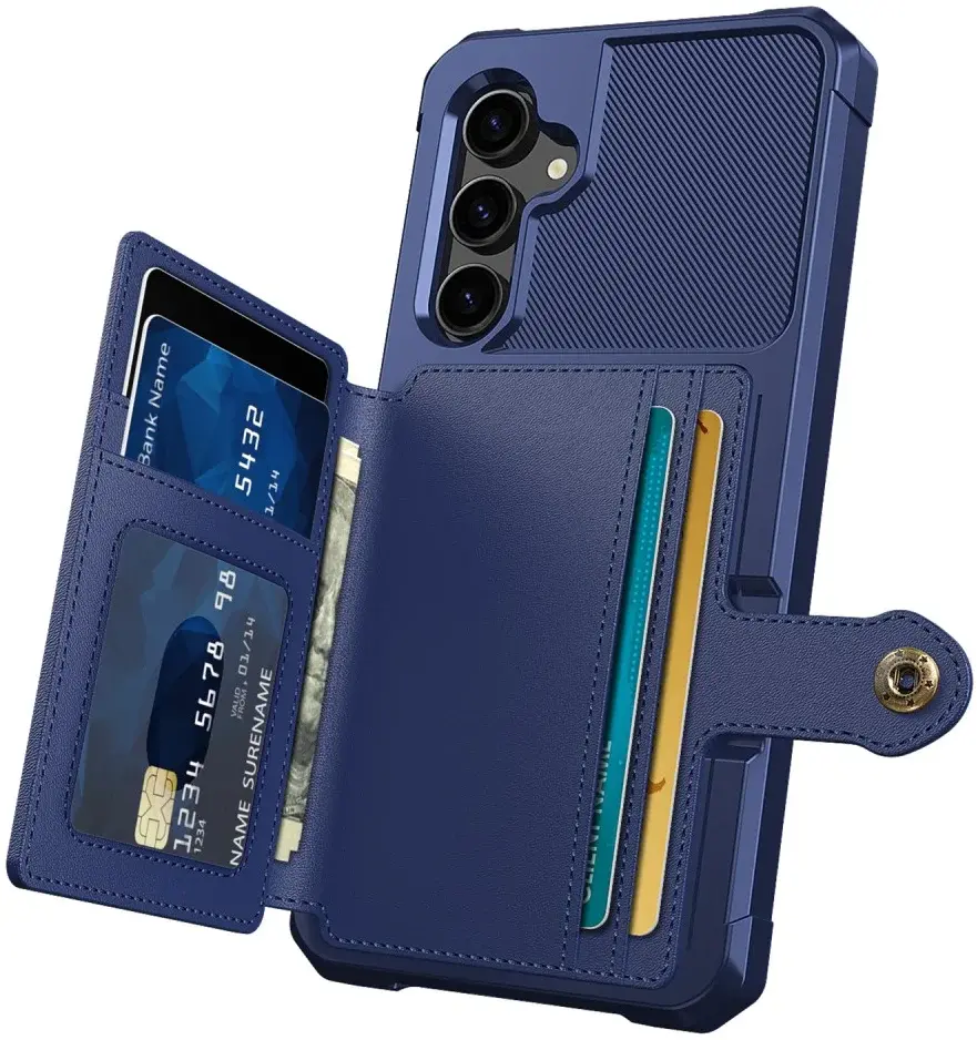 Samsung Galaxy S23 FE 3 in 1 Back Cover Portemonnee Hoesje Donkerblauw afbeelding 9