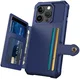Apple iPhone 15 Pro Max 3 in 1 Back Cover Portemonnee Hoesje Blue afbeelding 5