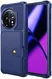 OnePlus 11 3 in 1 Back Cover Portemonnee Hoesje Donkerblauw afbeelding 2