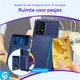 Samsung Galaxy A52 / A52S 3 in 1 Back Cover Portemonnee Hoesje Navy afbeelding 2