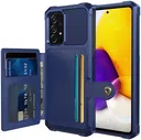 Samsung Galaxy A53 3 in 1 Back Cover Portemonnee Hoesje Donkerblauw