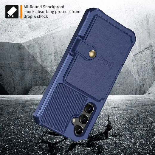 Samsung Galaxy A54 3 in 1 Back Cover Portemonnee Hoesje Donkerblauw afbeelding 8