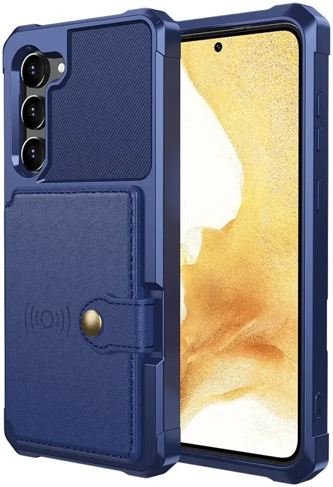 Samsung Galaxy S23 3 in 1 Back Cover Portemonnee Hoesje Donkerblauw afbeelding 2