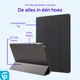 Apple iPad 9.7 2017 / 2018 / Air (2) Hoes Tri-Fold Book Case Zwart afbeelding 2