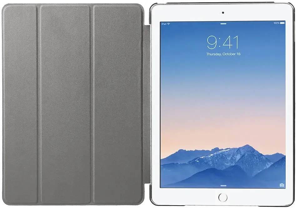 Apple iPad 9.7 2017 / 2018 / Air (2) Hoes Tri-Fold Book Case Blauw afbeelding 8