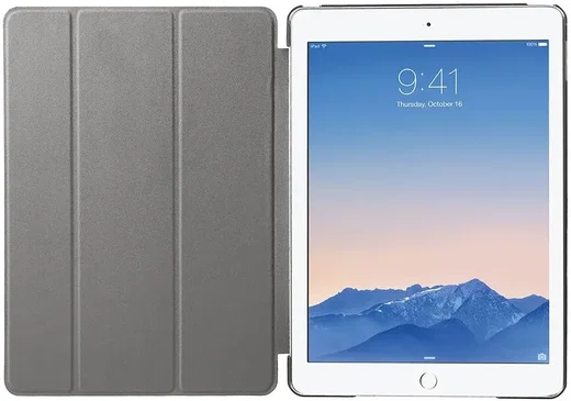 Apple iPad 9.7 2017 / 2018 / Air (2) Hoes Tri-Fold Book Case Blauw afbeelding 8