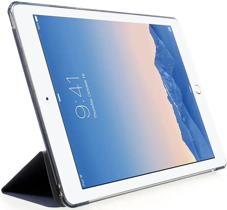 Apple iPad 9.7 2017 / 2018 / Air (2) Hoes Tri-Fold Book Case Blauw afbeelding 9