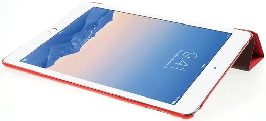 Apple iPad 9.7 2017 / 2018 / Air (2) Hoes Tri-Fold Book Case Rood afbeelding 11
